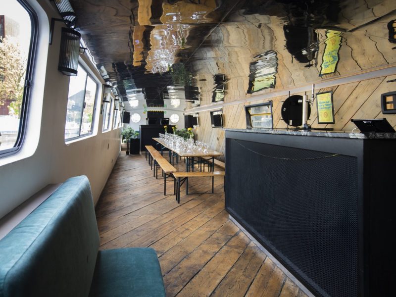 Boat with private dining Number 90 East London Boat with private dining Number 90 East London